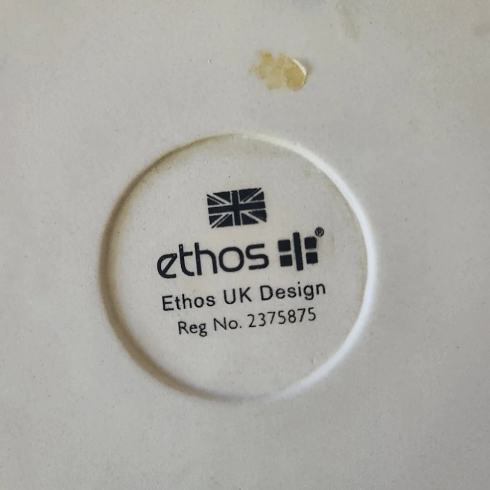 Ethos UK Design Aqua Cream Fluted Ceramic Oval Divided Baking Serving Dish 8x11